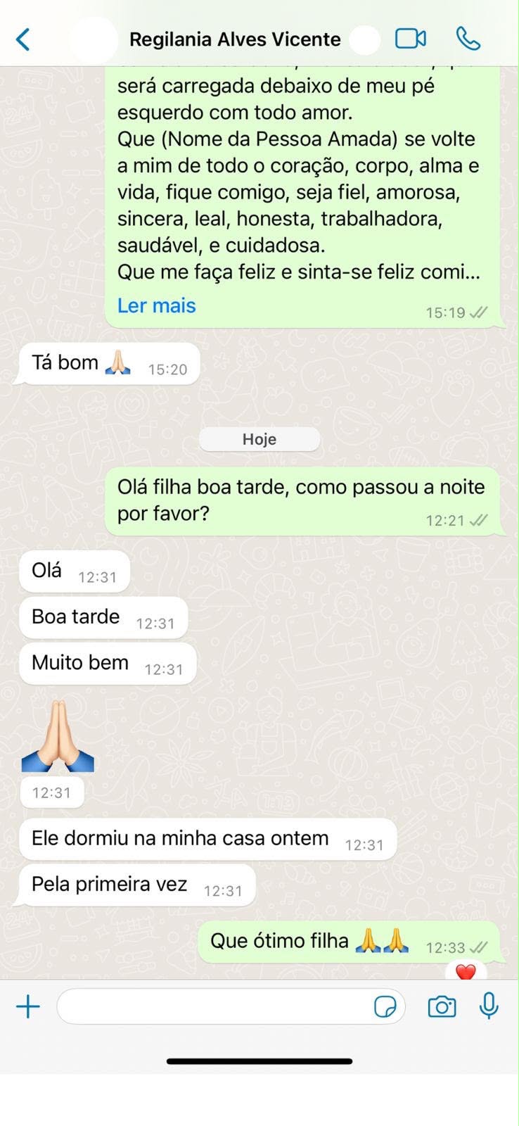 Print de conversa no WhatsApp com depoimento real de aluno 7